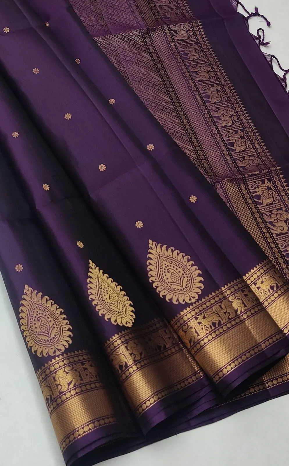 Kanchi Paisley Medallion Jacquard Silk Saree